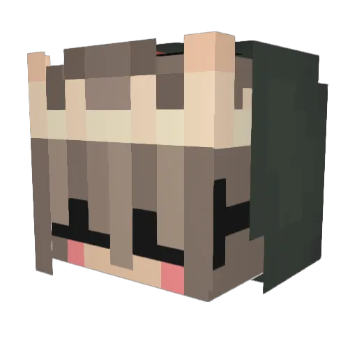 Emzii__ Minecraft avatar head, 3D render