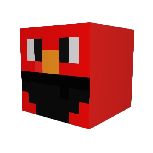 Emzoq Minecraft avatar head, 3D render