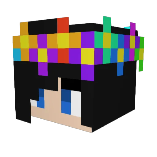 EmzyGee Minecraft avatar head, 3D render
