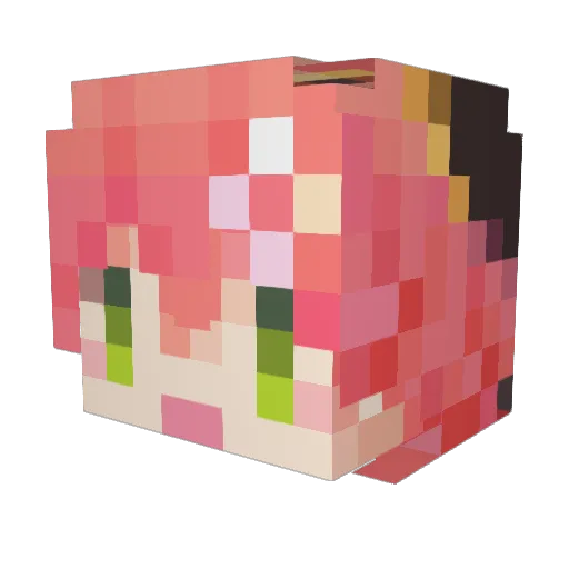 EnI78 Minecraft avatar head, 3D render
