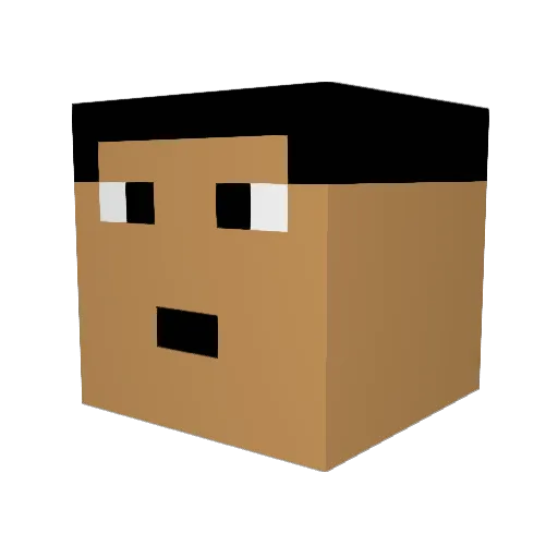 EnSmask Minecraft avatar head, 3D render