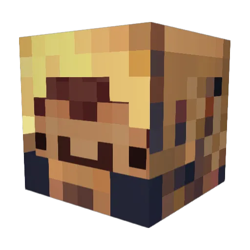 EnTheSleepless Minecraft avatar head, 3D render