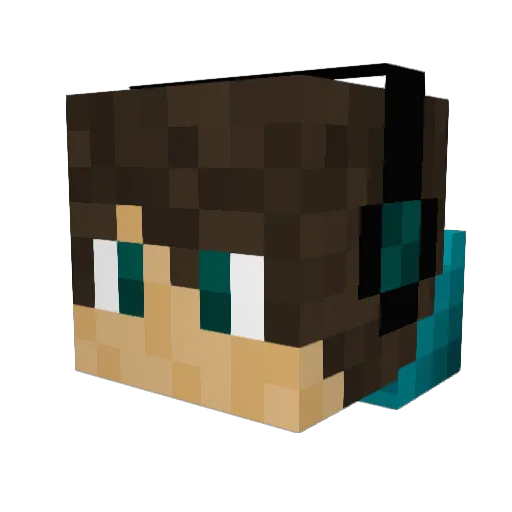 EnV_02 Minecraft avatar head, 3D render