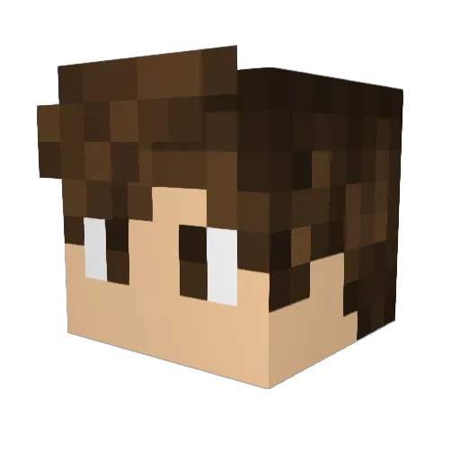 EnZuPlays Minecraft avatar head, 3D render