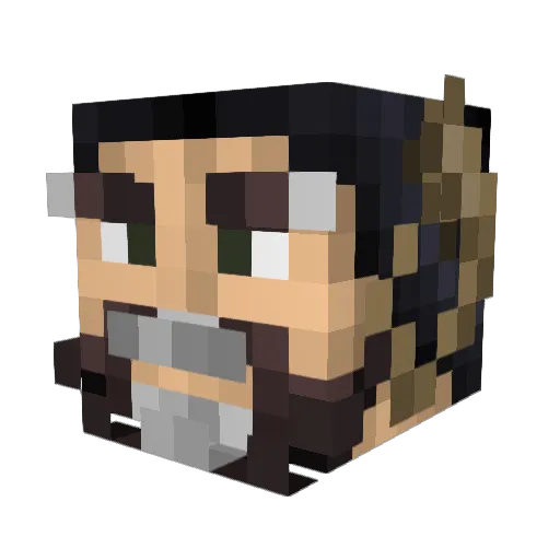 En_vi Minecraft avatar head, 3D render