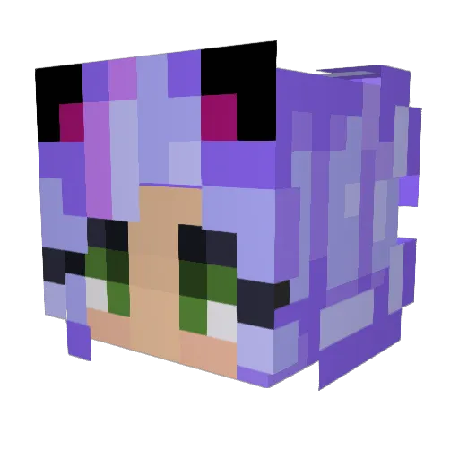 EnaKieStone Minecraft avatar head, 3D render