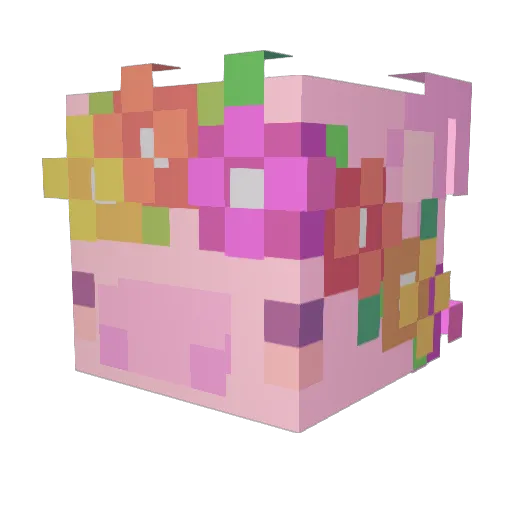 EnaPixie Minecraft avatar head, 3D render