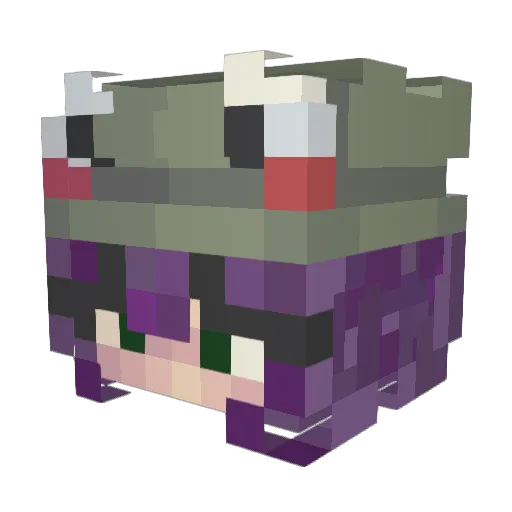 EnaTheGhoul Minecraft avatar head, 3D render