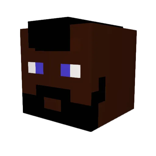 Enabg Minecraft avatar head, 3D render