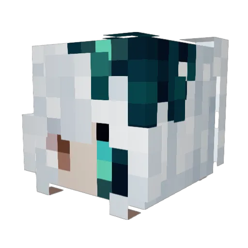 Enagrome Minecraft avatar head, 3D render