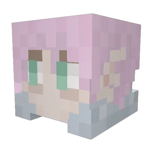 Enajay Minecraft avatar head, 3D render