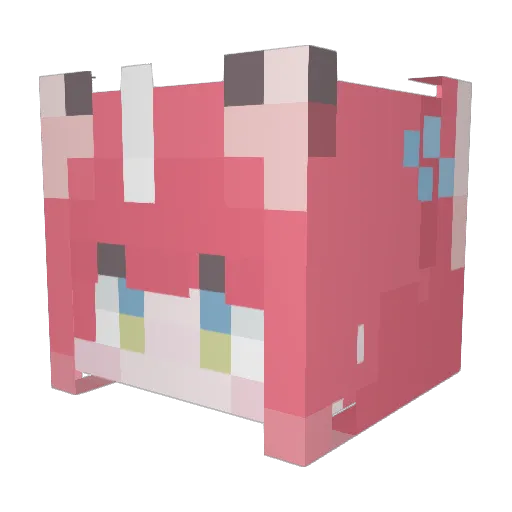Enako Minecraft avatar head, 3D render