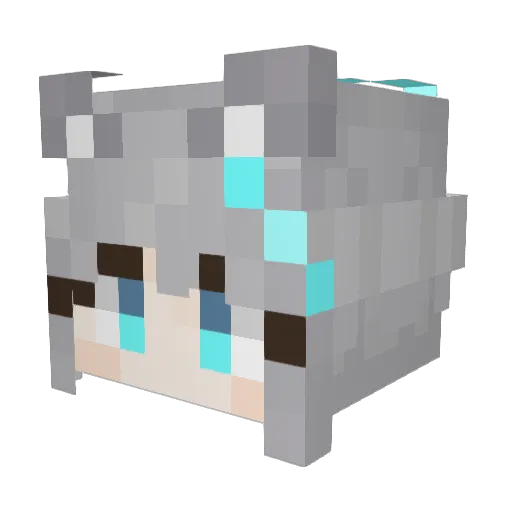Enakoxz Minecraft avatar head, 3D render