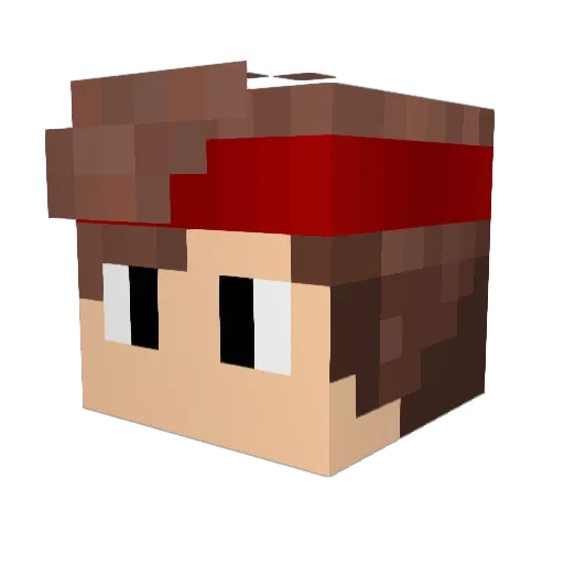Enaldinho Minecraft avatar head, 3D render