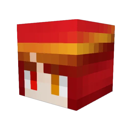 Enamya Minecraft avatar head, 3D render