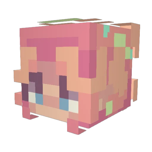 EnanitaAzul Minecraft avatar head, 3D render