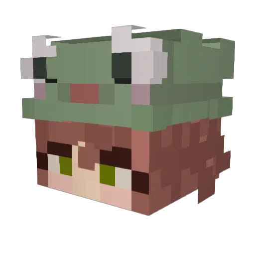 Enar0o Minecraft avatar head, 3D render