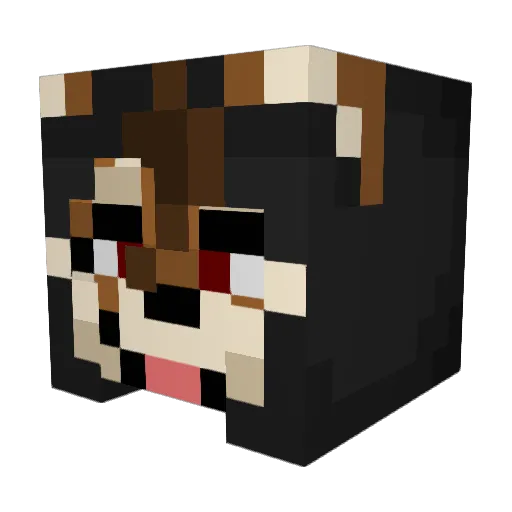 EnarInu Minecraft avatar head, 3D render