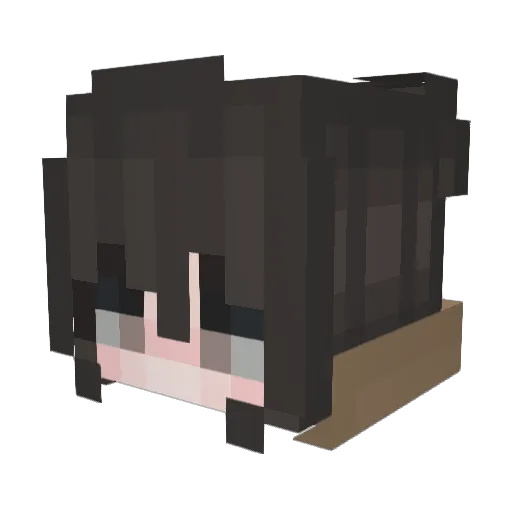 Enaura Minecraft avatar head, 3D render