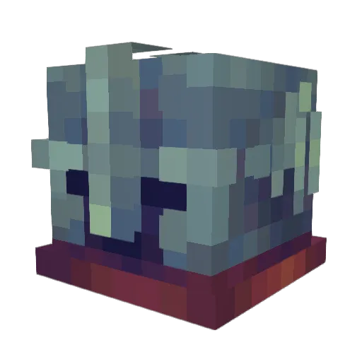Enazu Minecraft avatar head, 3D render