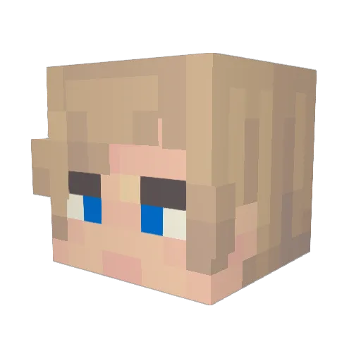 Enazus Minecraft avatar head, 3D render