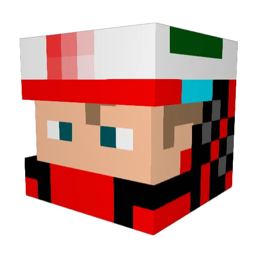 Enbi88 Minecraft avatar head, 3D render