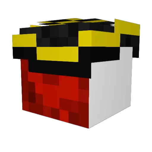 Enblazed Minecraft avatar head, 3D render