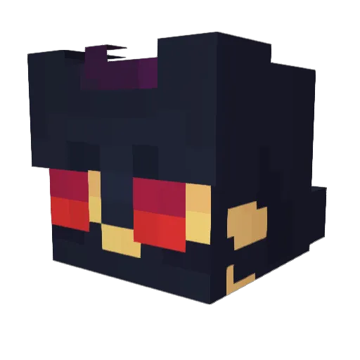 EnbyCass Minecraft avatar head, 3D render