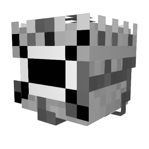 EnbyRaging Minecraft avatar head, 3D render