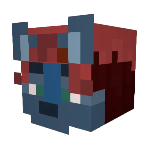 EnbySheriff Minecraft avatar head, 3D render