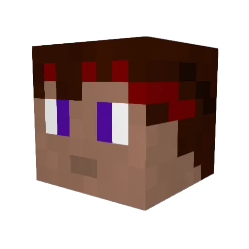 Enc1fer Minecraft avatar head, 3D render