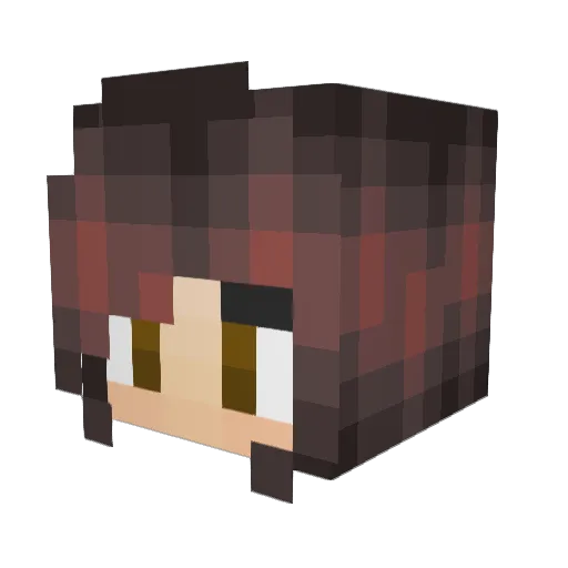 Enceladay Minecraft avatar head, 3D render