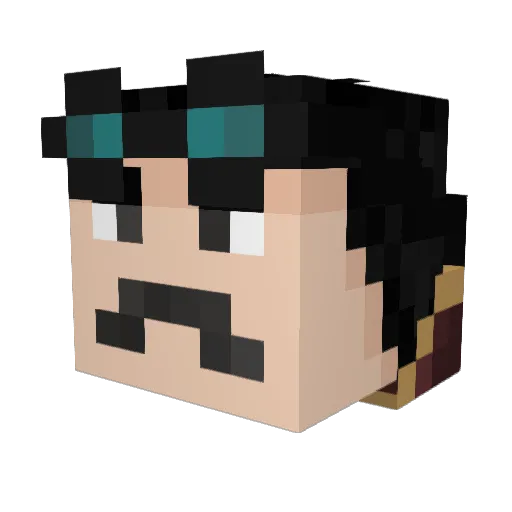 Ench1lada Minecraft avatar head, 3D render
