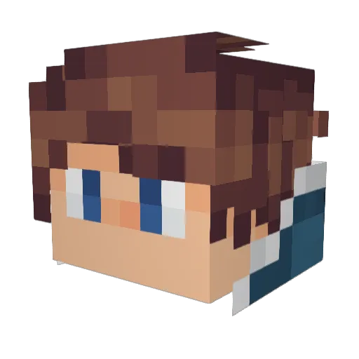 EnchantedRTX Minecraft avatar head, 3D render