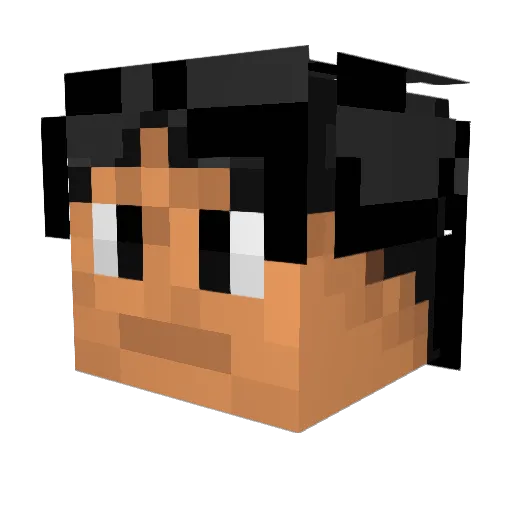 EnchantressTV Minecraft avatar head, 3D render