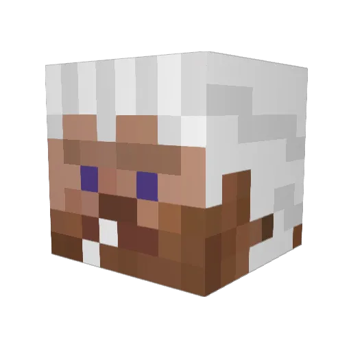 Encheat Minecraft avatar head, 3D render