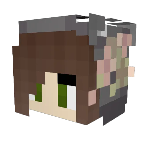 Enchillama Minecraft avatar head, 3D render