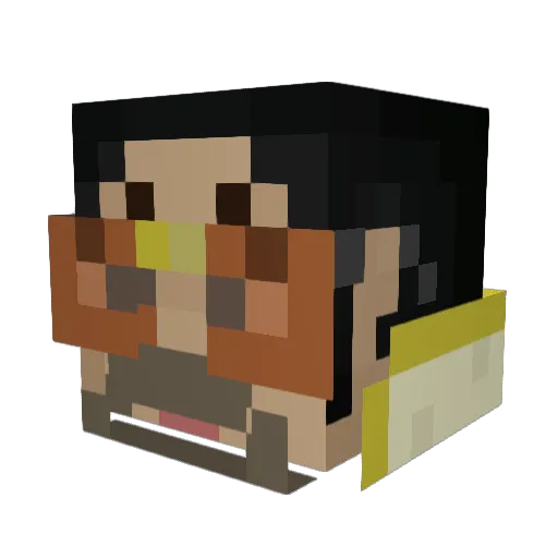 Encho_nao Minecraft avatar head, 3D render