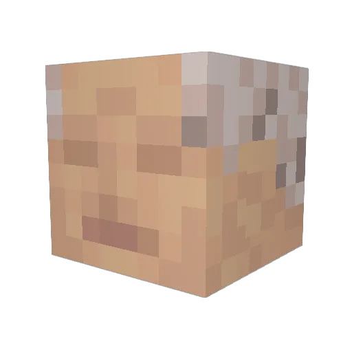 Enchufe04 Minecraft avatar head, 3D render