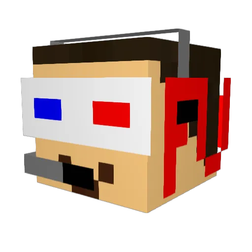 EncoreLink69 Minecraft avatar head, 3D render