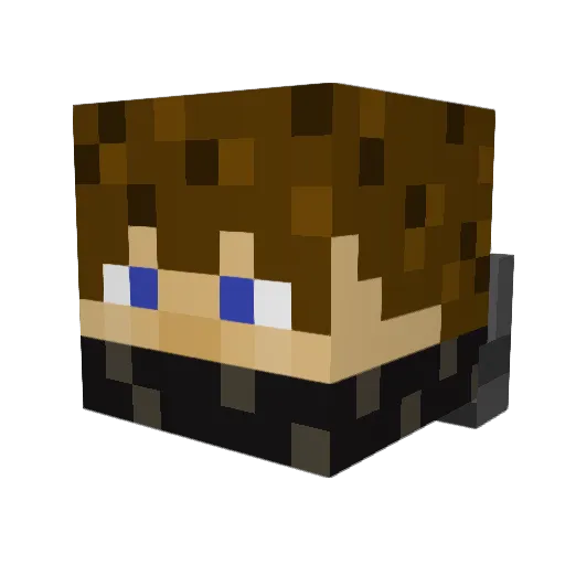 EncorePlays Minecraft avatar head, 3D render