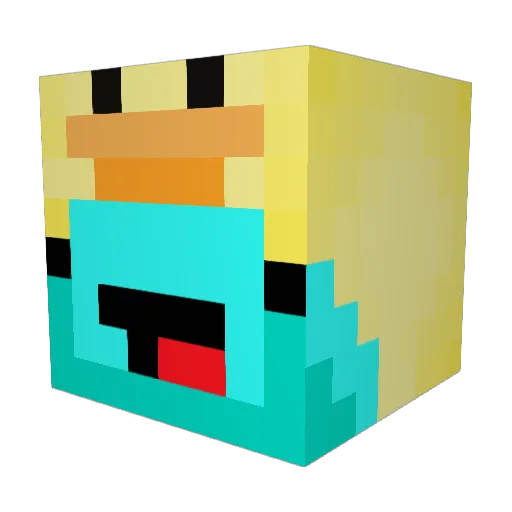 EncorePvP Minecraft avatar head, 3D render