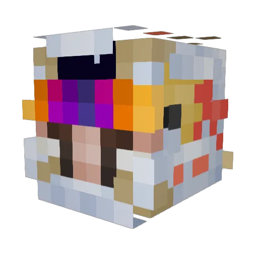 EncraWille Minecraft avatar head, 3D render
