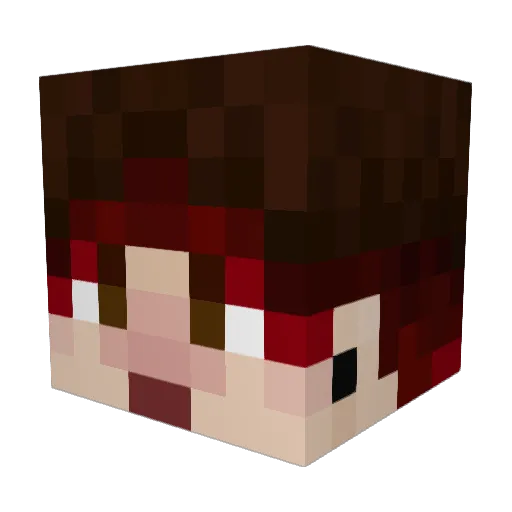 EncryptedHeart Minecraft avatar head, 3D render