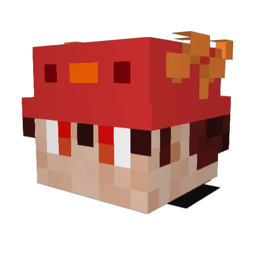 EncryptionTV Minecraft avatar head, 3D render