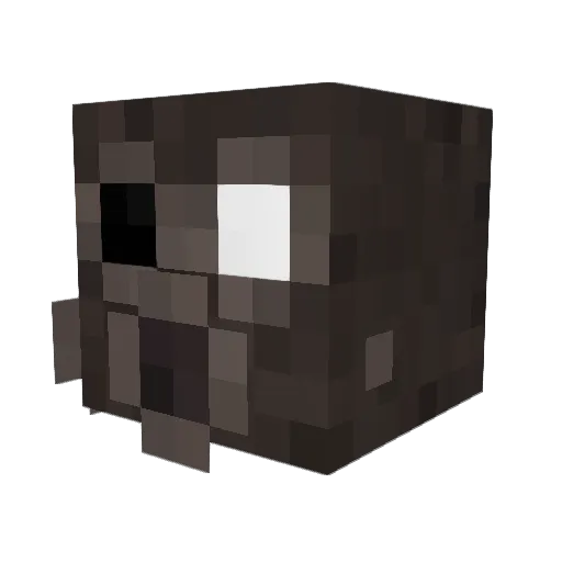 End9 Minecraft avatar head, 3D render