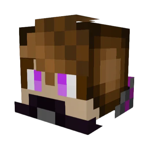 EndClaws Minecraft avatar head, 3D render