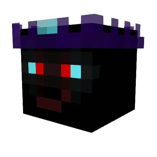 EndGuardian Minecraft avatar head, 3D render