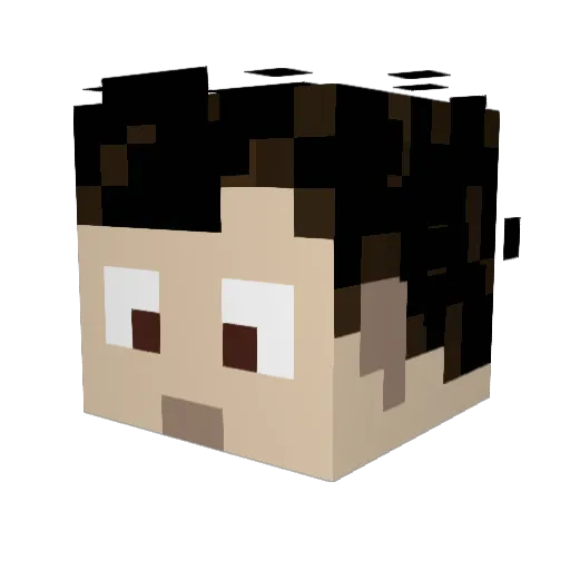 EndImperator Minecraft avatar head, 3D render