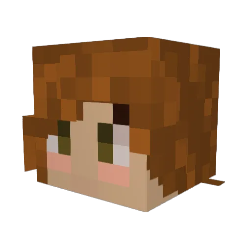 EndKelly Minecraft avatar head, 3D render